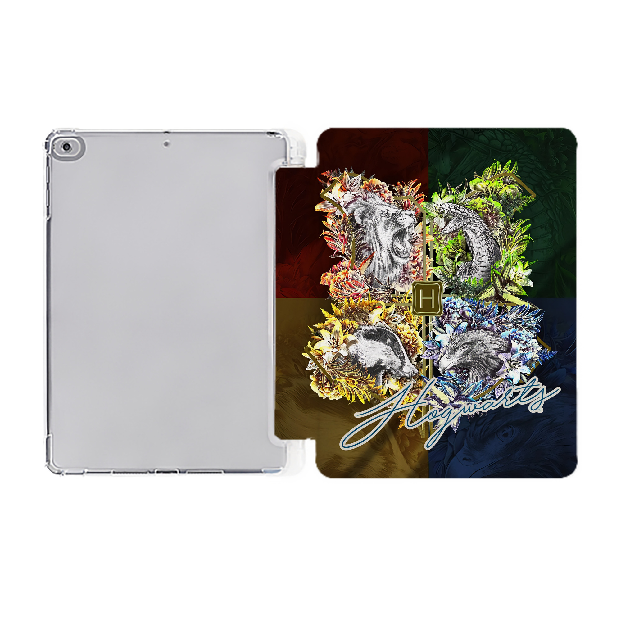 （画像用） Harry Potter ハリー・ポッターシリーズ IPad ケース ペン収納付き 三つ折りスタンド PUレザー×シリコン 対応機種9.5/10.5/10.9インチ